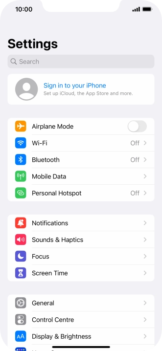 Press Sign in to your iPhone. Press Sign in to your iPhone.