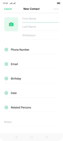 Press First Name and key in the required first name. Press First Name and key in the required first name.