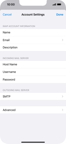 Press SMTP. Press SMTP.