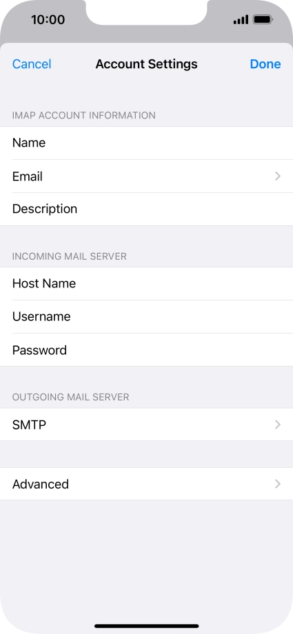 Press SMTP. Press SMTP.