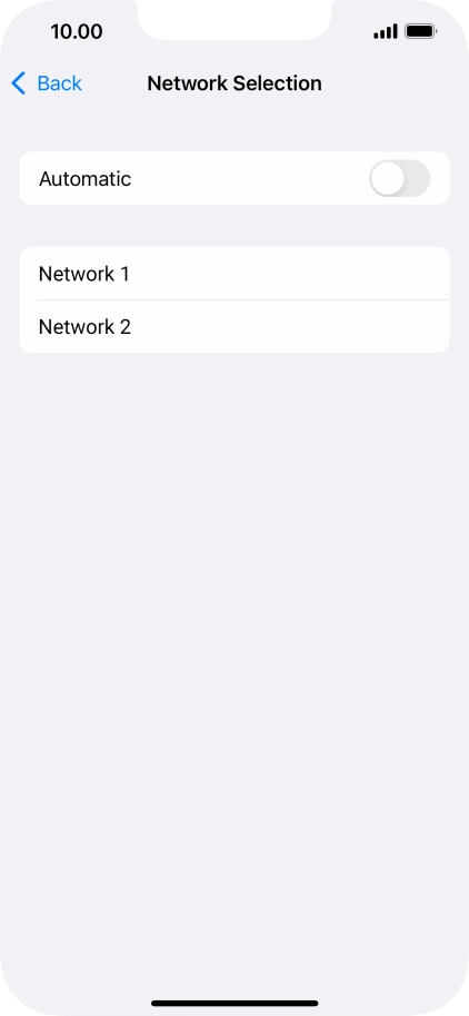 If you turn off the function, press the required network. If you turn off the function, press the required network.
