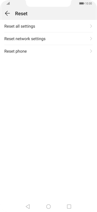 Press Reset phone. Press Reset phone.