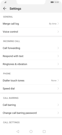 Press Call forwarding. Press Call forwarding.