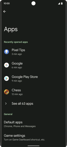 Press See all apps. Press See all apps.