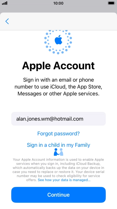 Press Continue. Press Continue.