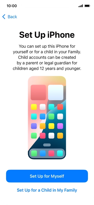 Press Set Up for Myself. Press Set Up for Myself.