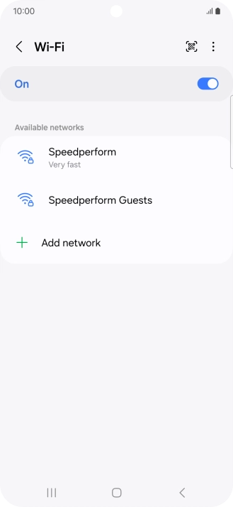 Press the required Wi-Fi network. Press the required Wi-Fi network.