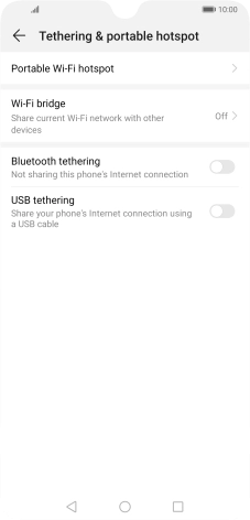 Press Portable Wi-Fi hotspot. Press Portable Wi-Fi hotspot.