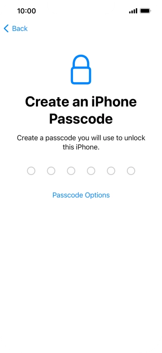 Press Passcode Options. Press Passcode Options.