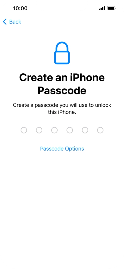 Press Passcode Options. Press Passcode Options.