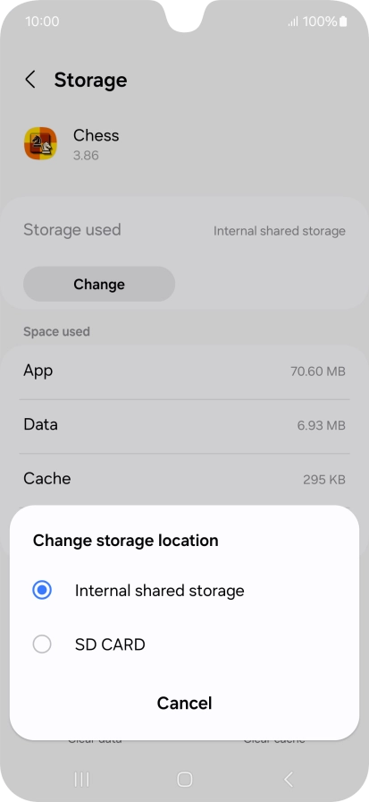 Press the name of the memory card. Press the name of the memory card.