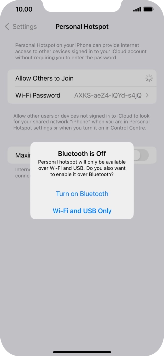 If Wi-Fi is turned on, press Wi-Fi and USB Only. If Wi-Fi is turned on, press Wi-Fi and USB Only.