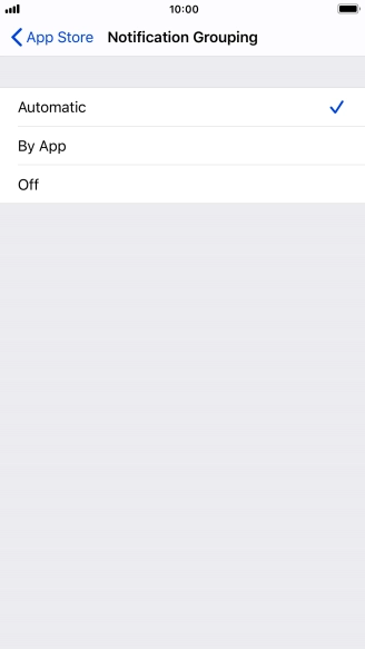 Press the required setting. Press the required setting.