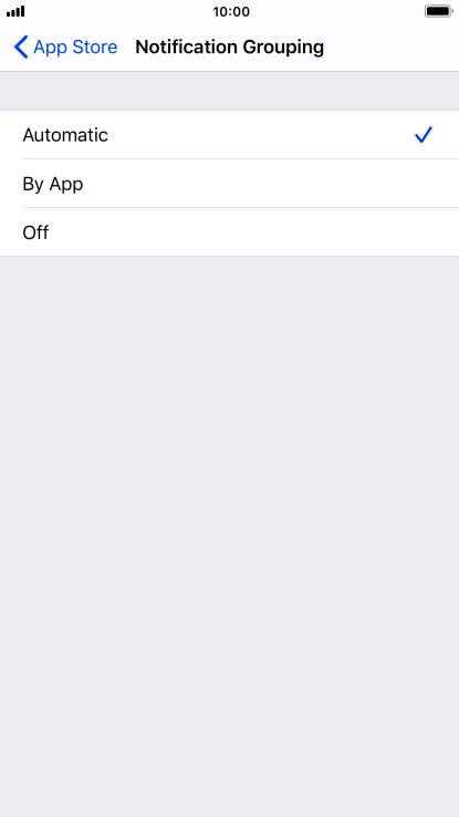 Press the required setting. Press the required setting.