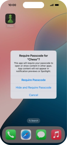 Press Require Passcode. Press Require Passcode.