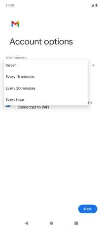 Press the required setting. Press the required setting.
