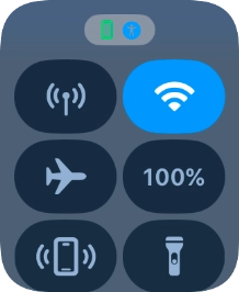 Press the flight mode icon to turn the function on or off. Press the flight mode icon to turn the function on or off.