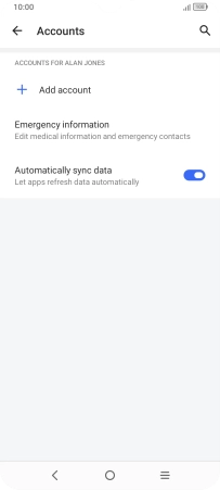 Press Add account. Press Add account.