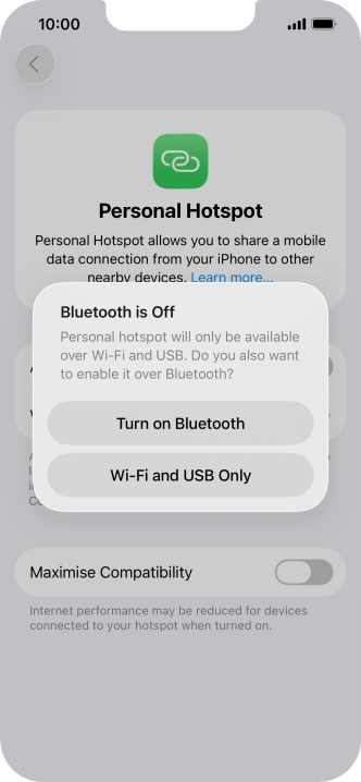 If Wi-Fi is turned on, press Wi-Fi and USB Only. If Wi-Fi is turned on, press Wi-Fi and USB Only.