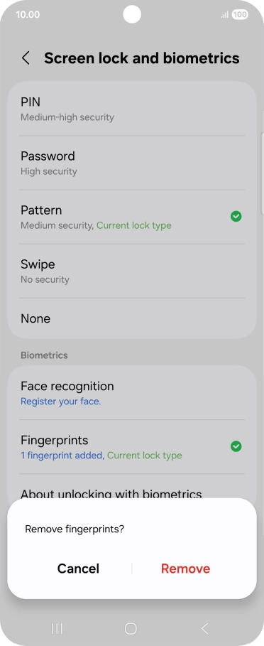 Press Remove. Press Remove.