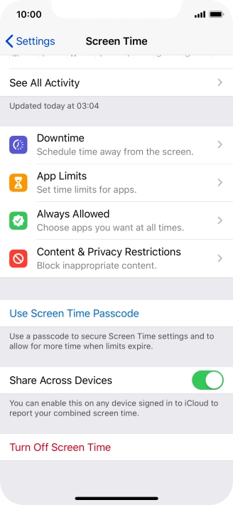 Press the indicator next to Press the indicator next to