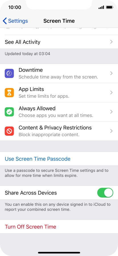 Press the indicator next to Press the indicator next to