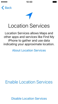 Press Enable Location Services to turn on the function. Press Enable Location Services to turn on the function.