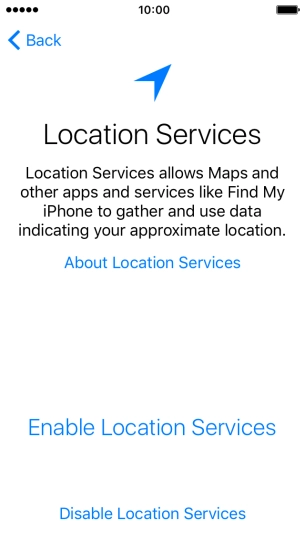 Press Enable Location Services to turn on the function. Press Enable Location Services to turn on the function.