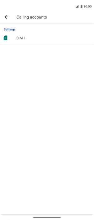 Press the name of the SIM. Press the name of the SIM.