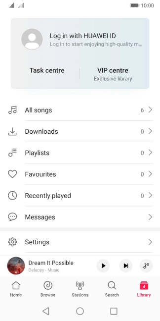 Press All songs. Press All songs.