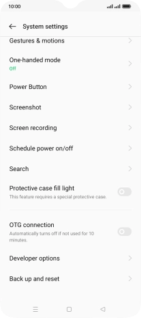 Press Back up and reset. Press Back up and reset.