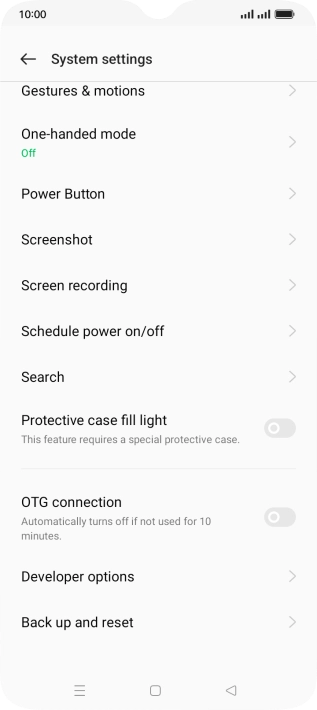 Press Back up and reset. Press Back up and reset.