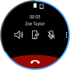 Press the end call icon. Press the end call icon.