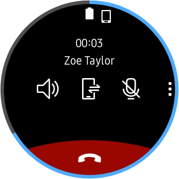 Press the end call icon. Press the end call icon.