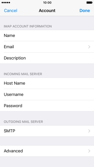 Press SMTP. Press SMTP.