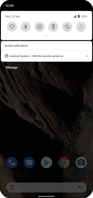 Press Android system. Press Android system.