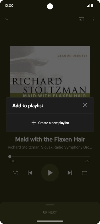 Press Create a new playlist. Press Create a new playlist.