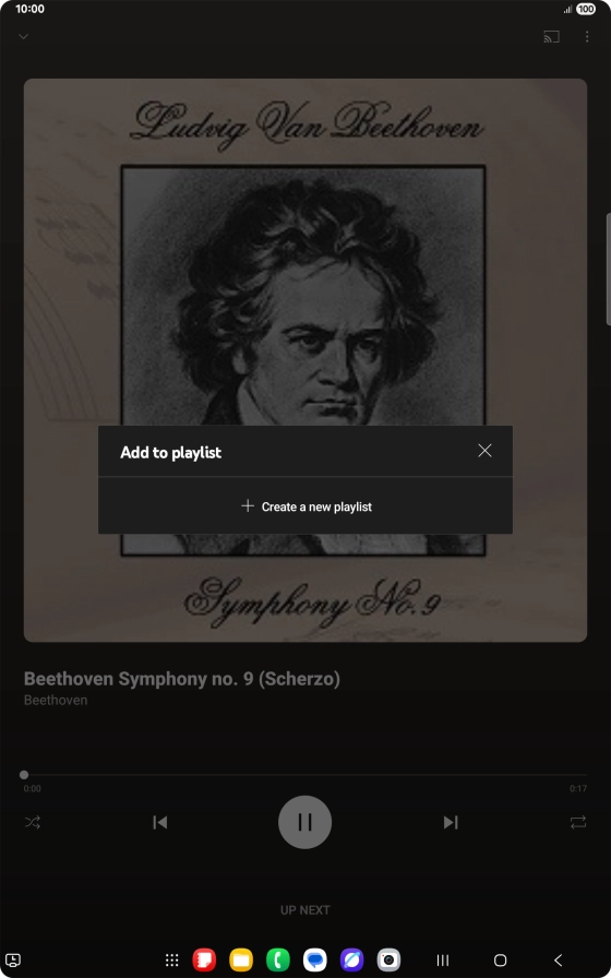 Press Create a new playlist. Press Create a new playlist.