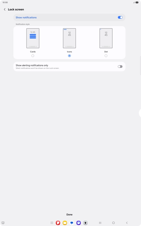 Press the required settings. Press the required settings.