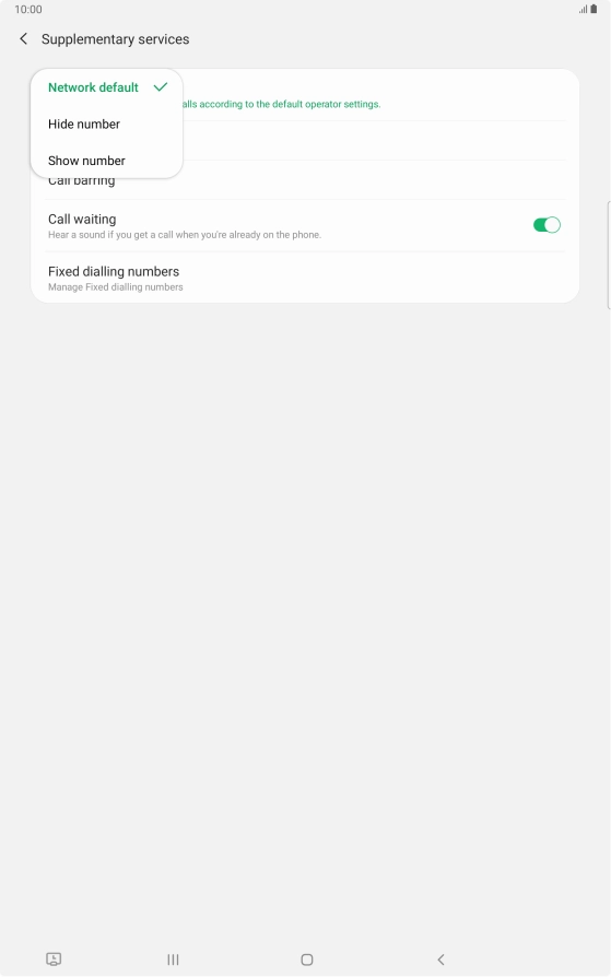 Press Show number to turn on caller identification. Press Show number to turn on caller identification.