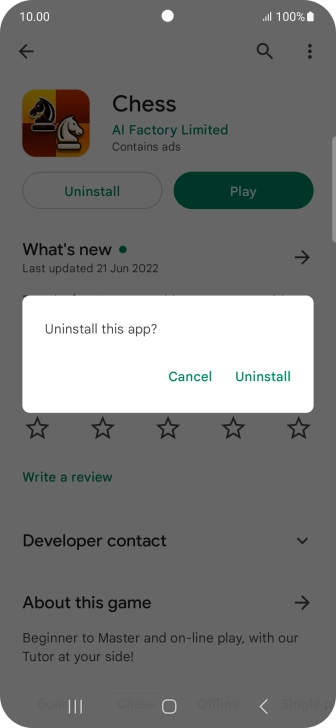 Press Uninstall. Press Uninstall.