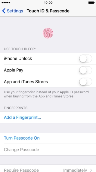 Press Turn Passcode On and key in a phone lock code of your own choice twice. Press Turn Passcode On and key in a phone lock code of your own choice twice.