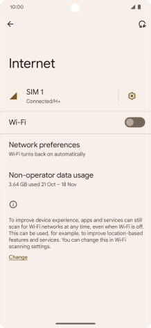 Press the settings icon. Press the settings icon.