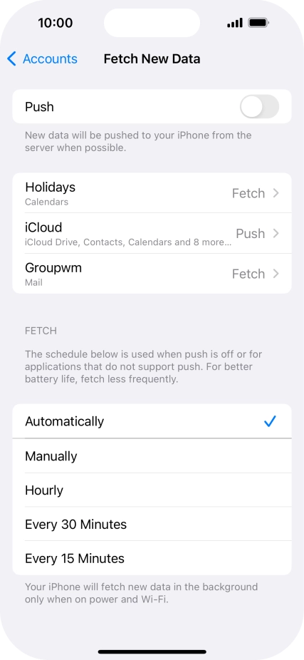 If you turn off the function, press the required setting. If you turn off the function, press the required setting.