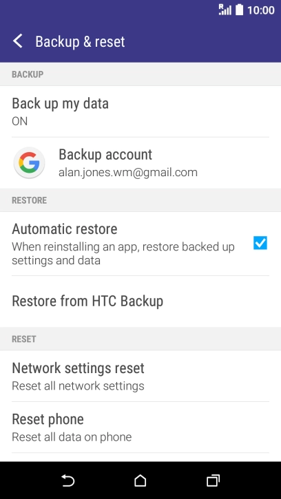 Press Reset phone. Press Reset phone.