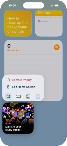 Press Remove Widget. Press Remove Widget.