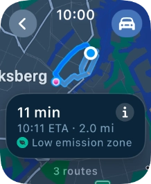 Follow the instructions on the screen to go to the required destination. Follow the instructions on the screen to go to the required destination.