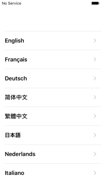 Press the required language. Press the required language.