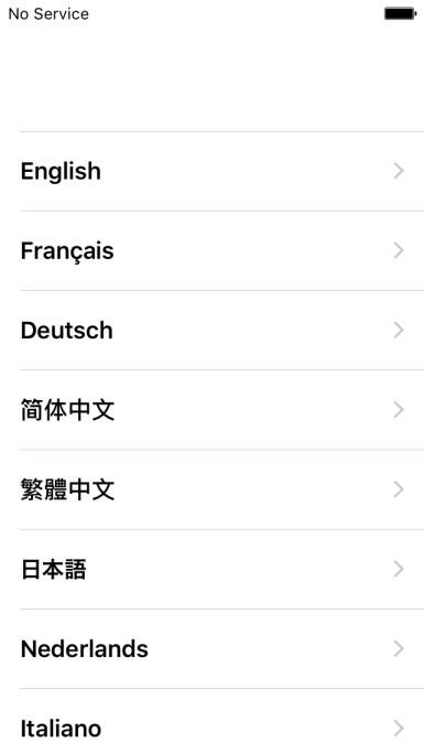 Press the required language. Press the required language.
