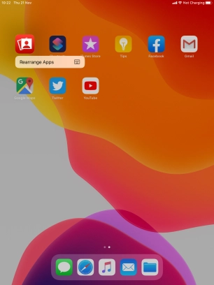 Press Rearrange Apps. Press Rearrange Apps.